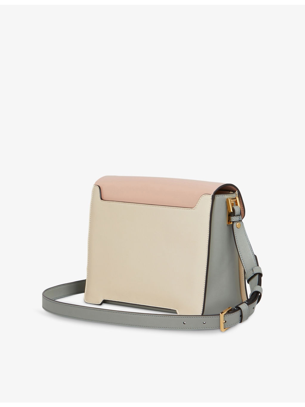 Trunkaroo Colour-Block Medium Leather Shoulder Bag - 3
