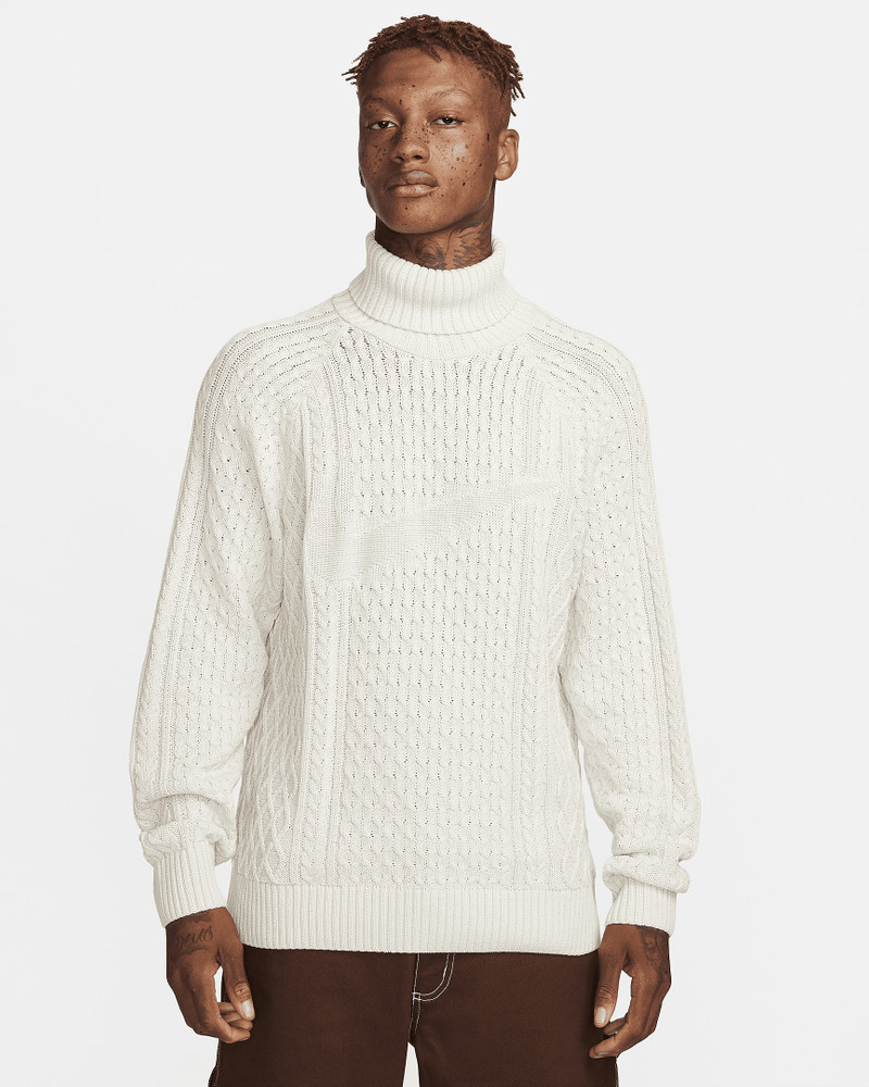 Nike Life Men's Cable Knit Turtleneck Sweater - 1