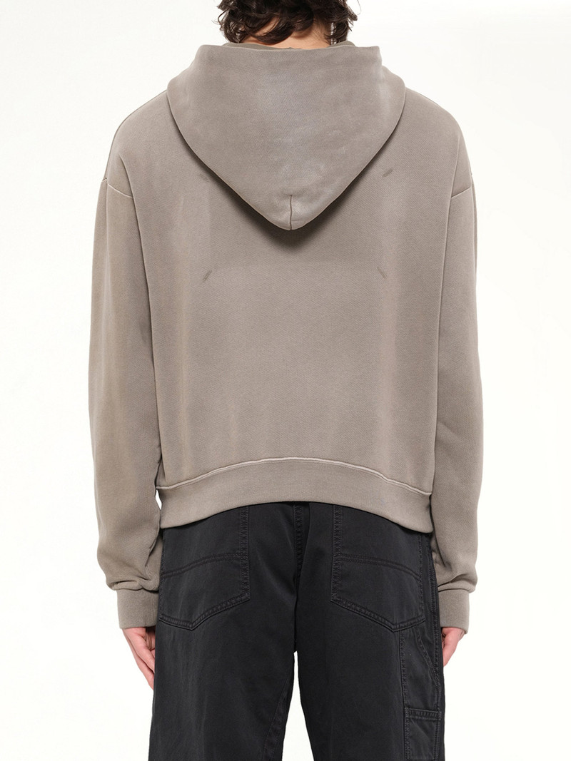 4-Stitch Zipped Hoodie in Brown 5