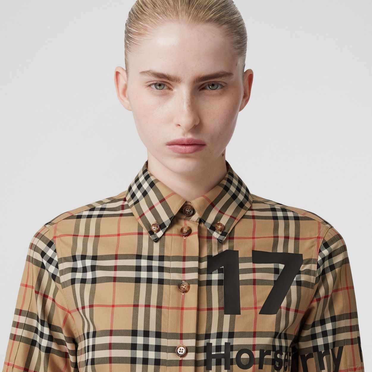 Vintage Check Cotton Tie-waist Shirt Dress - 3