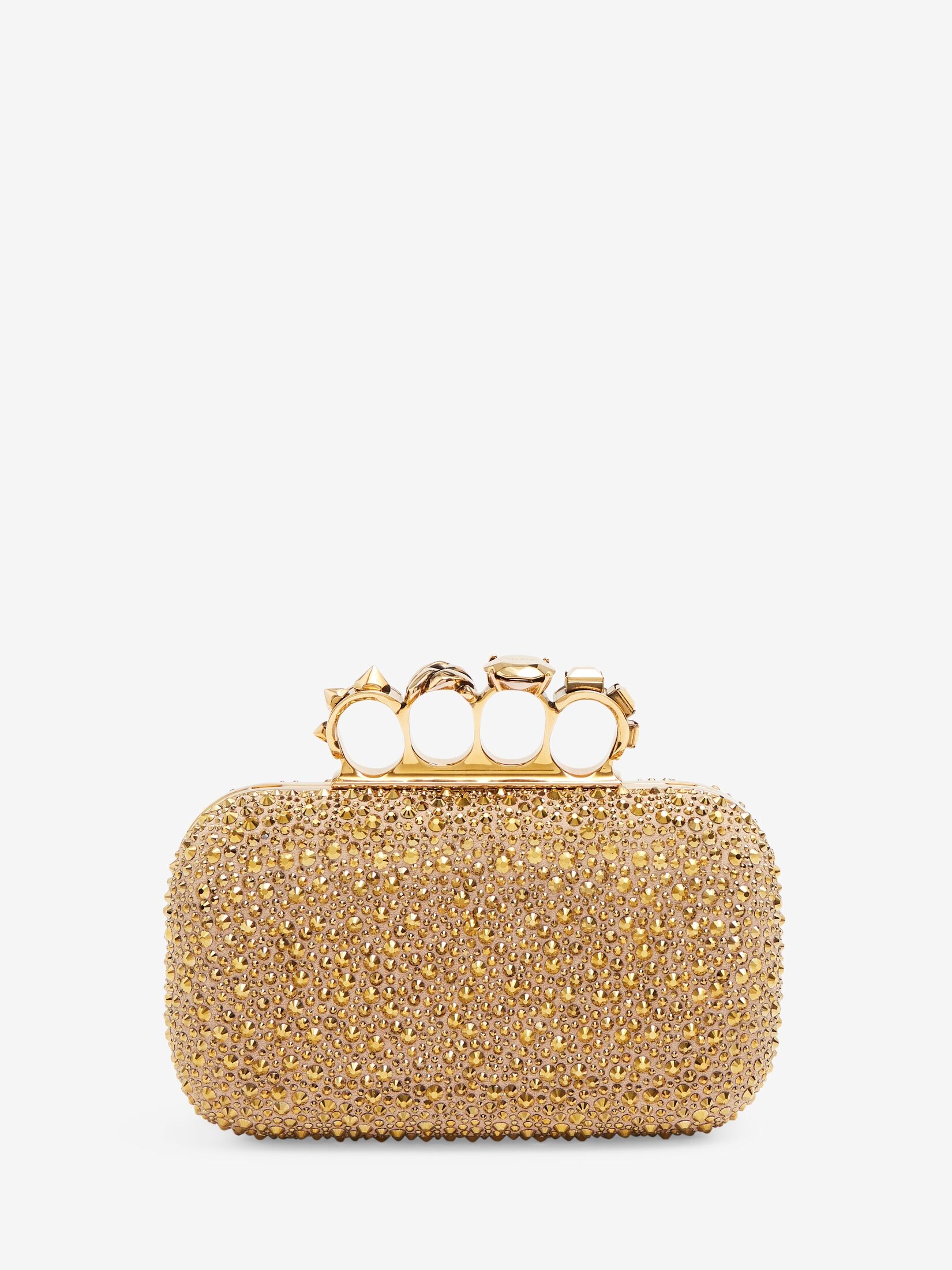 Women's Knuckle Clutch in Gold - 3