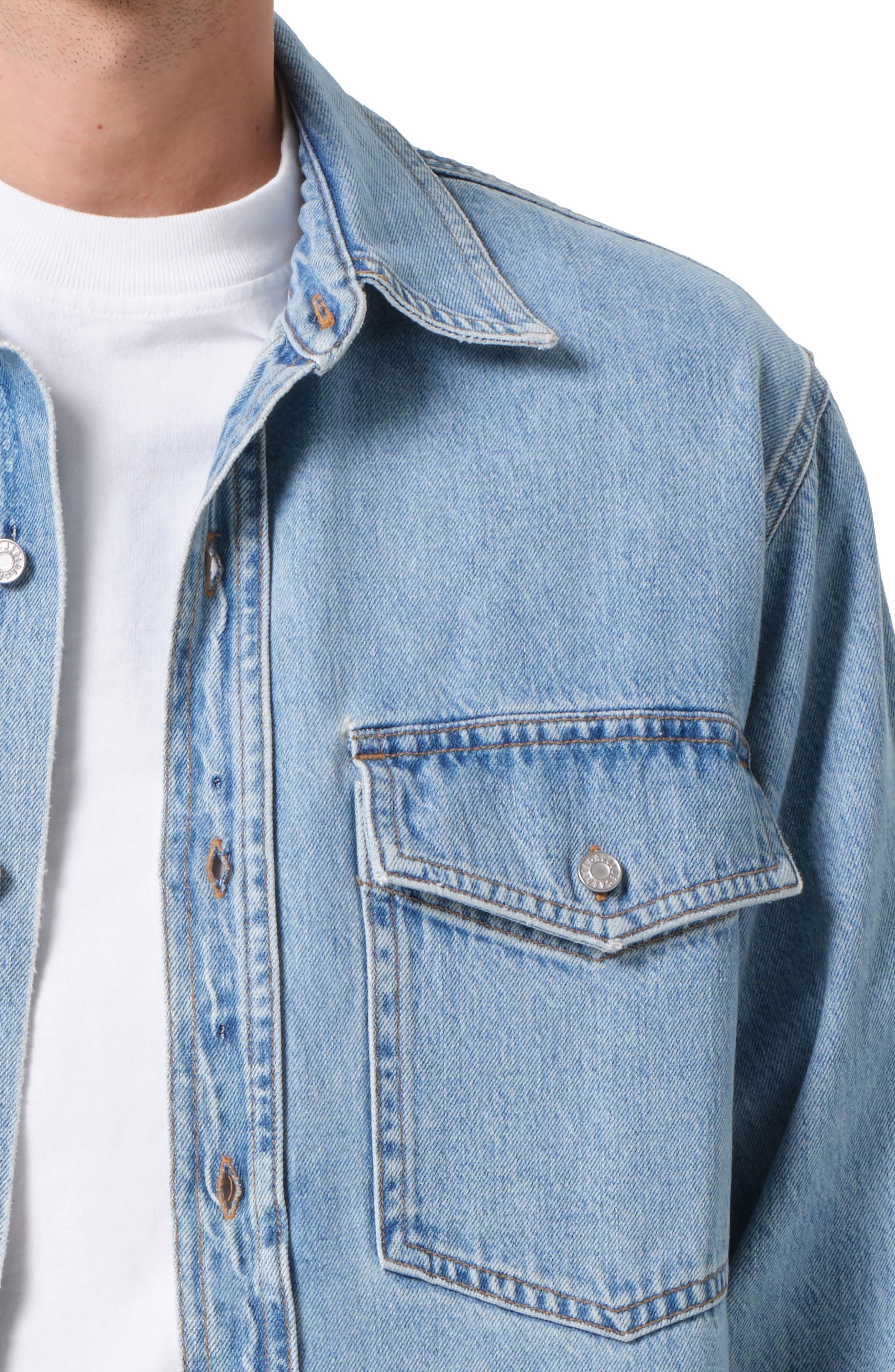 AGOLDE Rafe Denim Shirt Jacket in Bristol (Md Vint Ind) at Nordstrom - 4