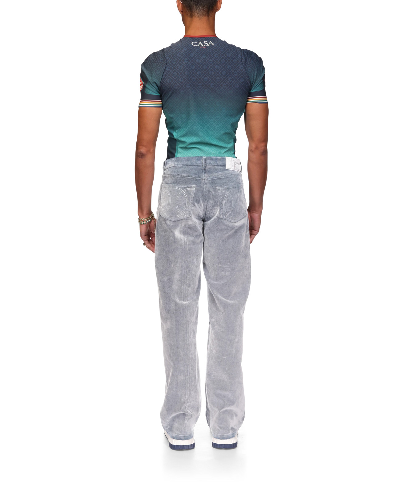 Peach Texture Jeans - 4