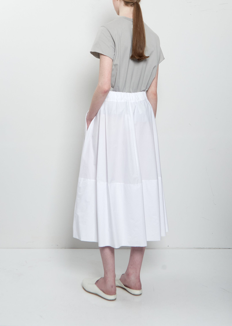 LABO.ART Gea Clara Poplin Skirt — White outlook
