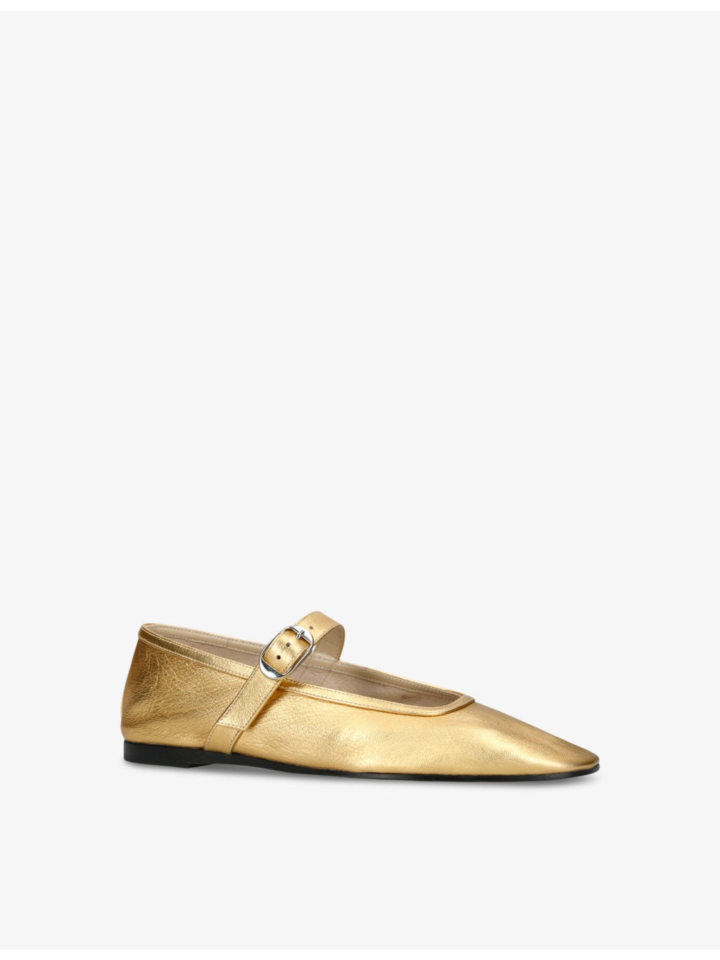 Ballet metallic leather Mary Jane flats - 3
