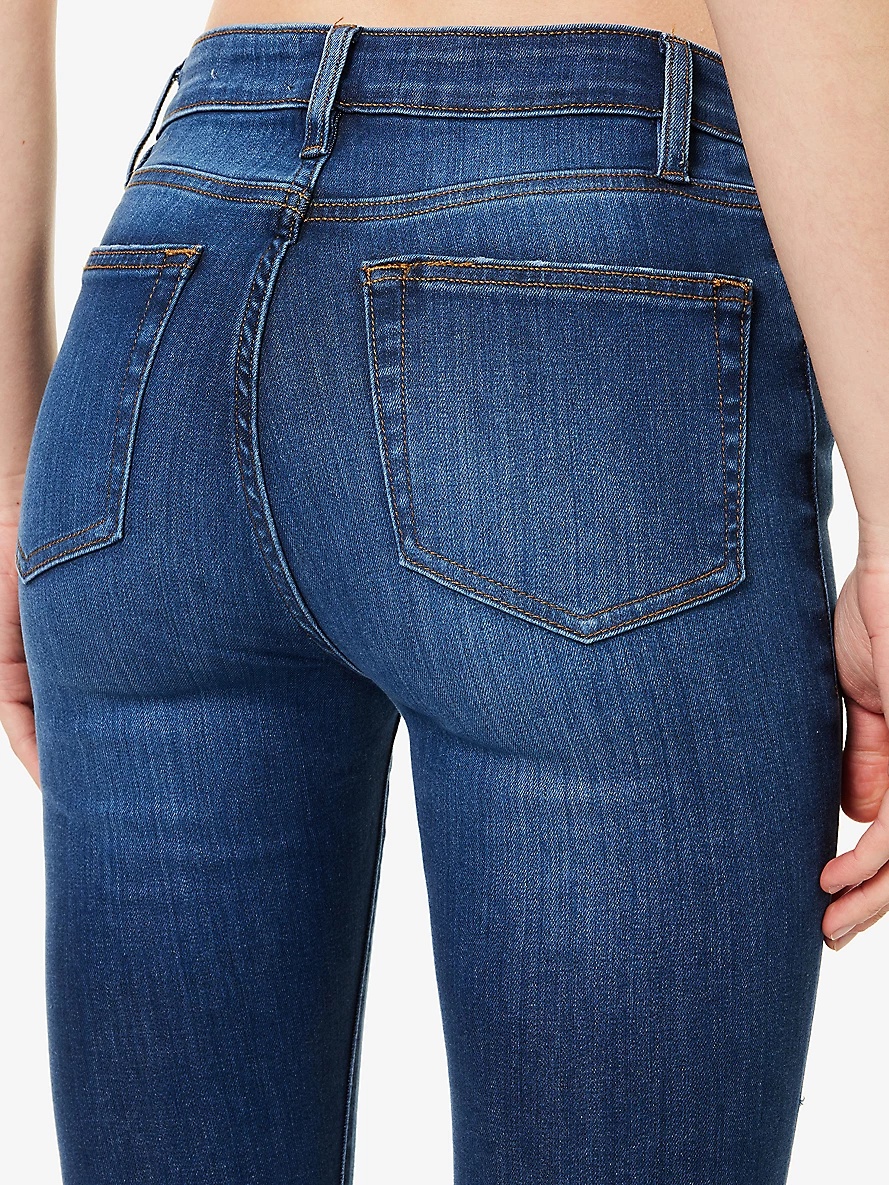 Le Crop Mini Boot slim-leg mid-rise stretch-denim jeans - 6