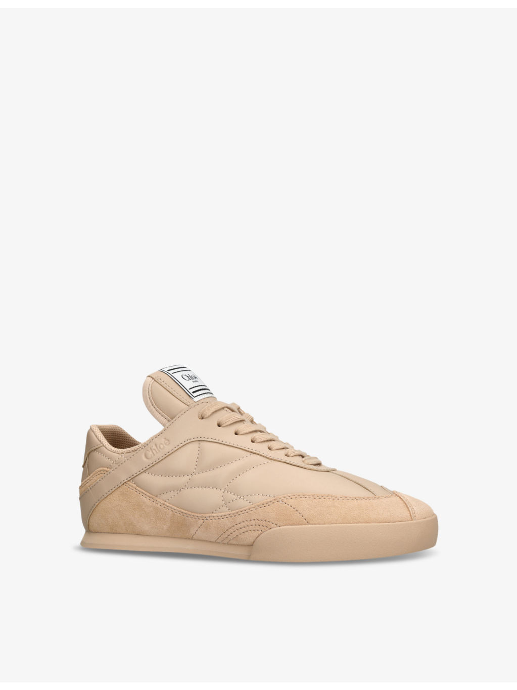 Kick brand-patch low-top suede trainers - 3