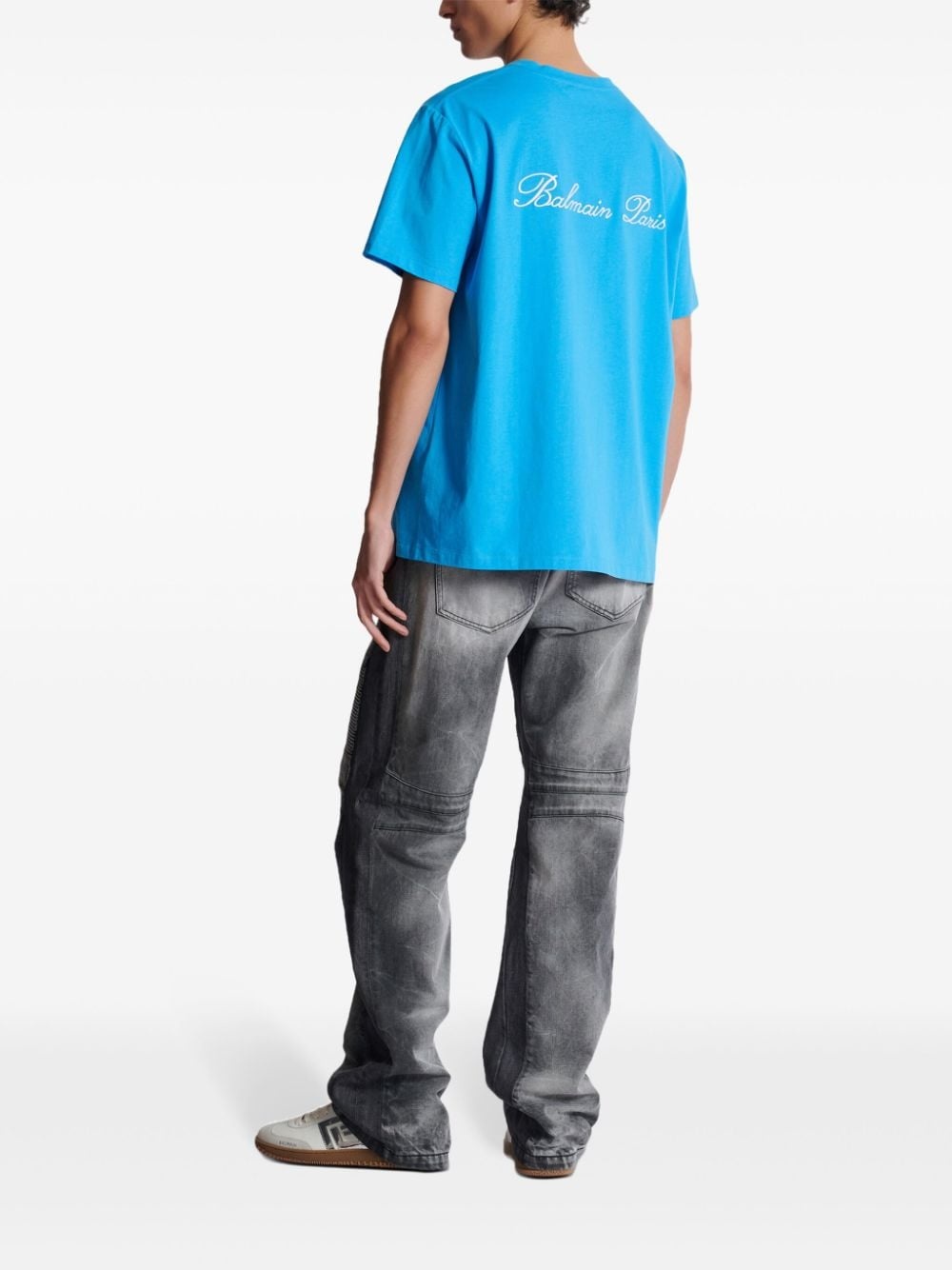 embroidered signature logo t-shirt - 4