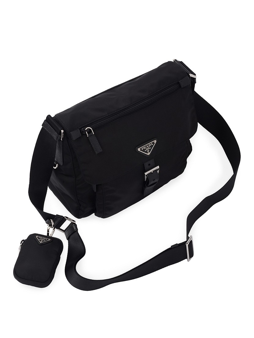 24PF new/PRADA リナイロンロゴベルトバッグ Bag Black Black Re-nylon Bag | PRADA