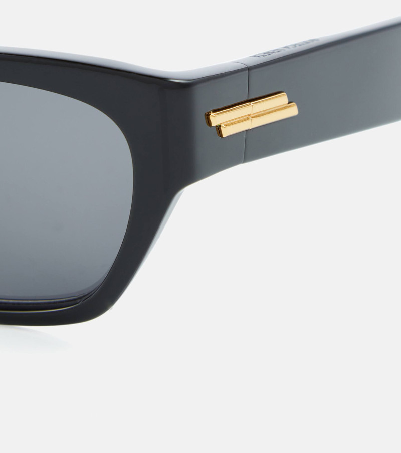 Bottega Veneta Rectangular acetate sunglasses outlook