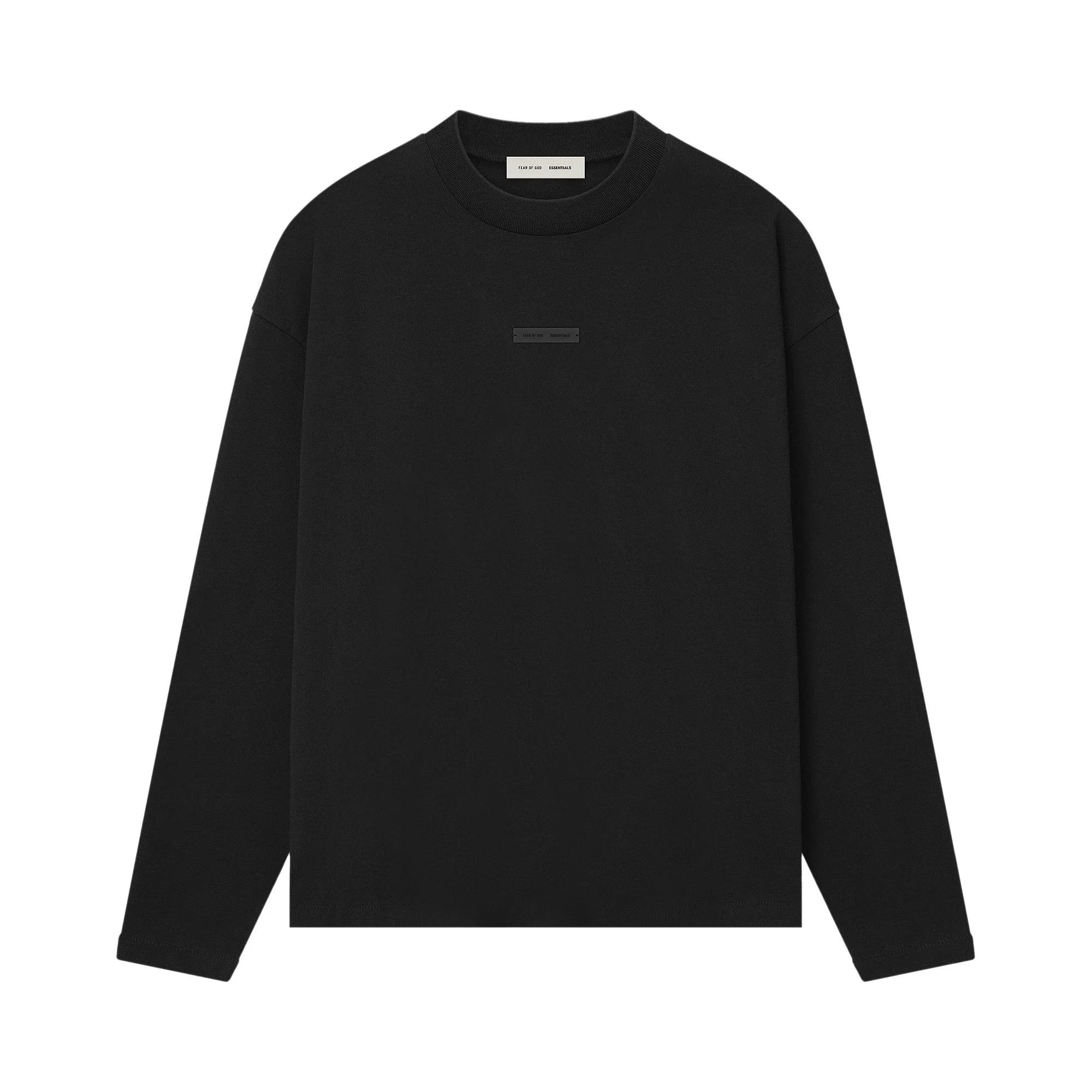 Fear of God Essentials Classic Long Sleeve Tee 'Jet Black' - 1