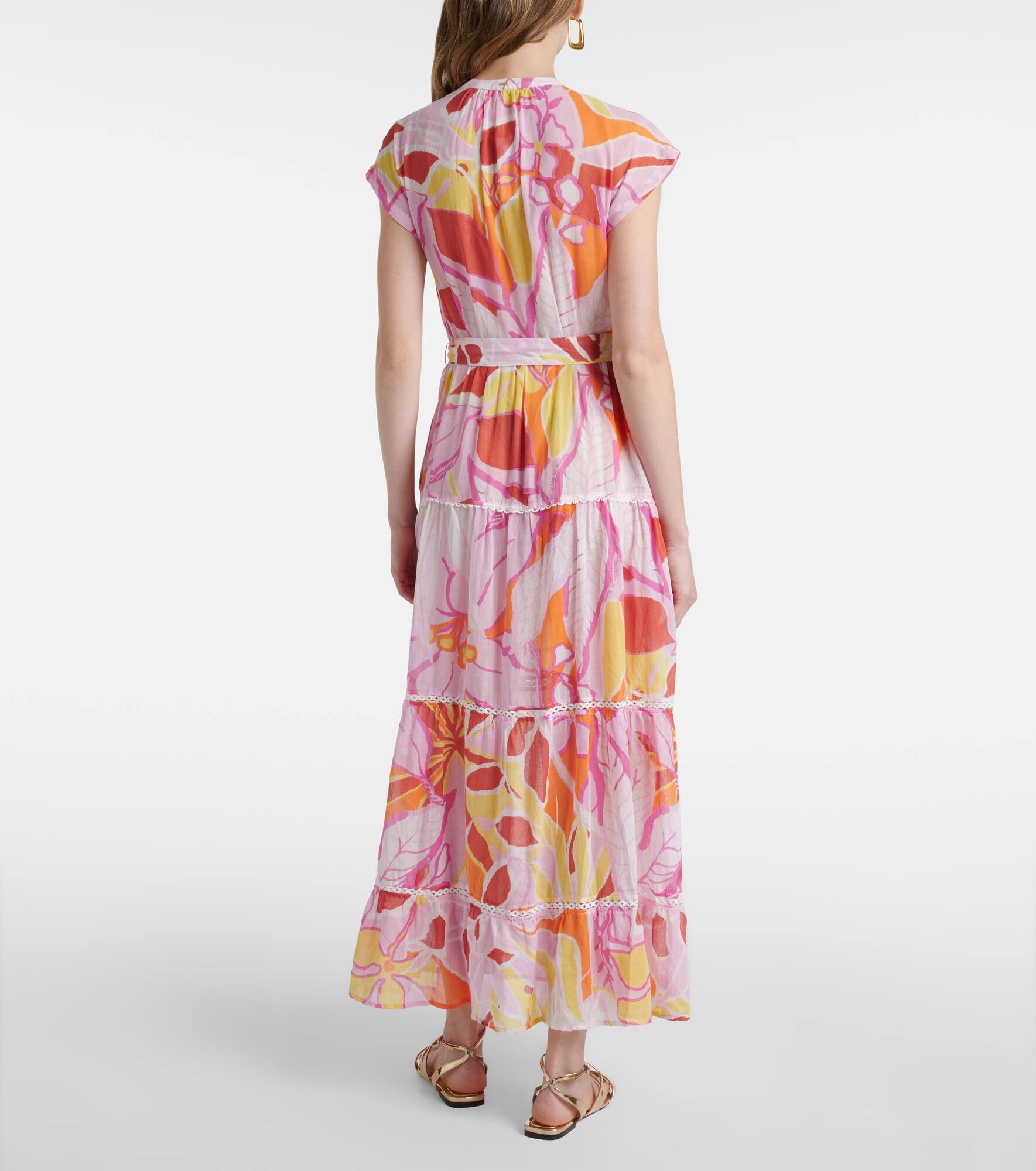 Kora printed cotton midi dress - 3