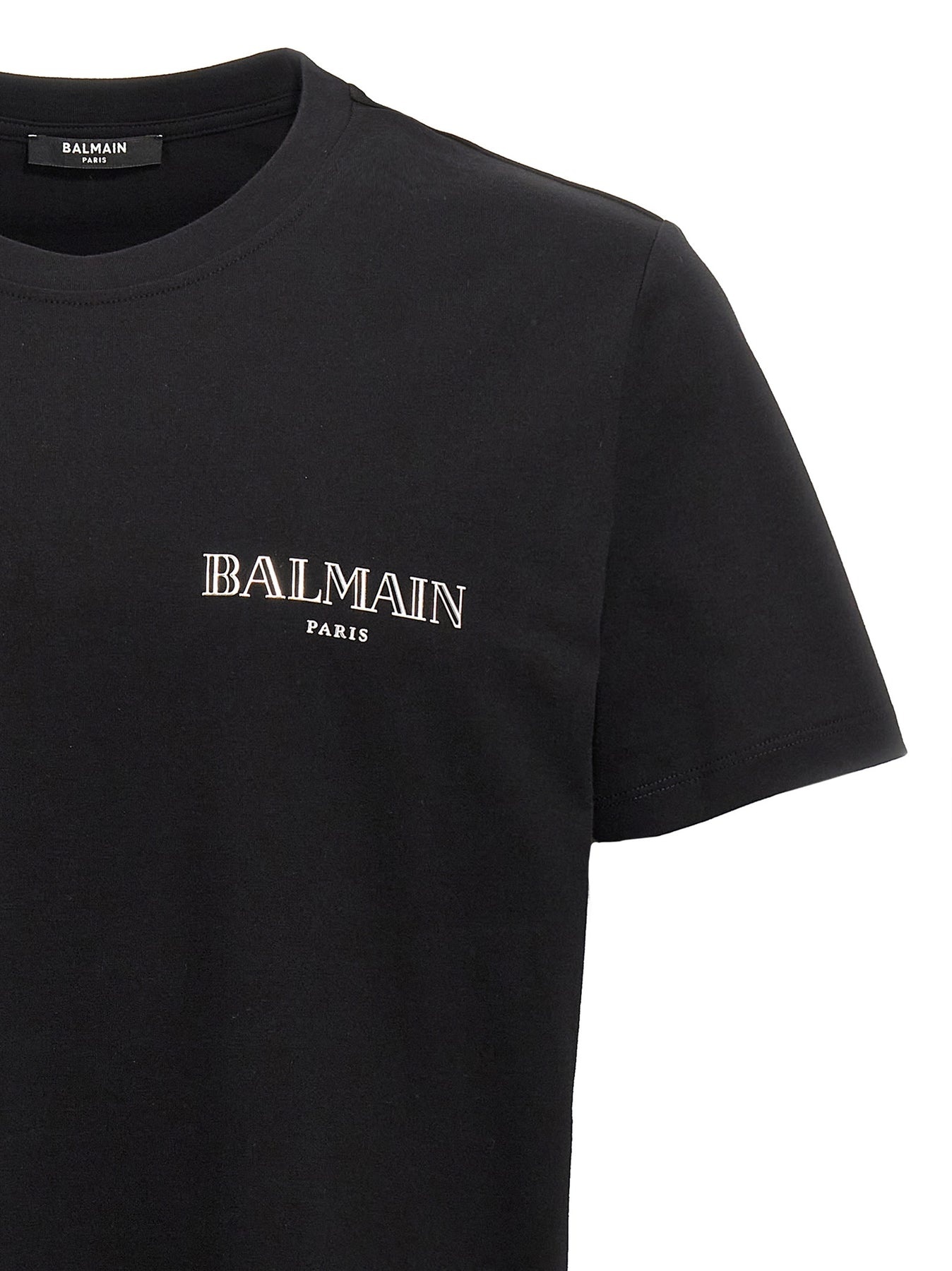 Silver Balmain Vintage T-Shirt Black - 3