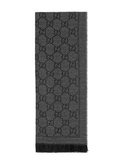 GUCCI GG jacquard pattern knit scarf outlook