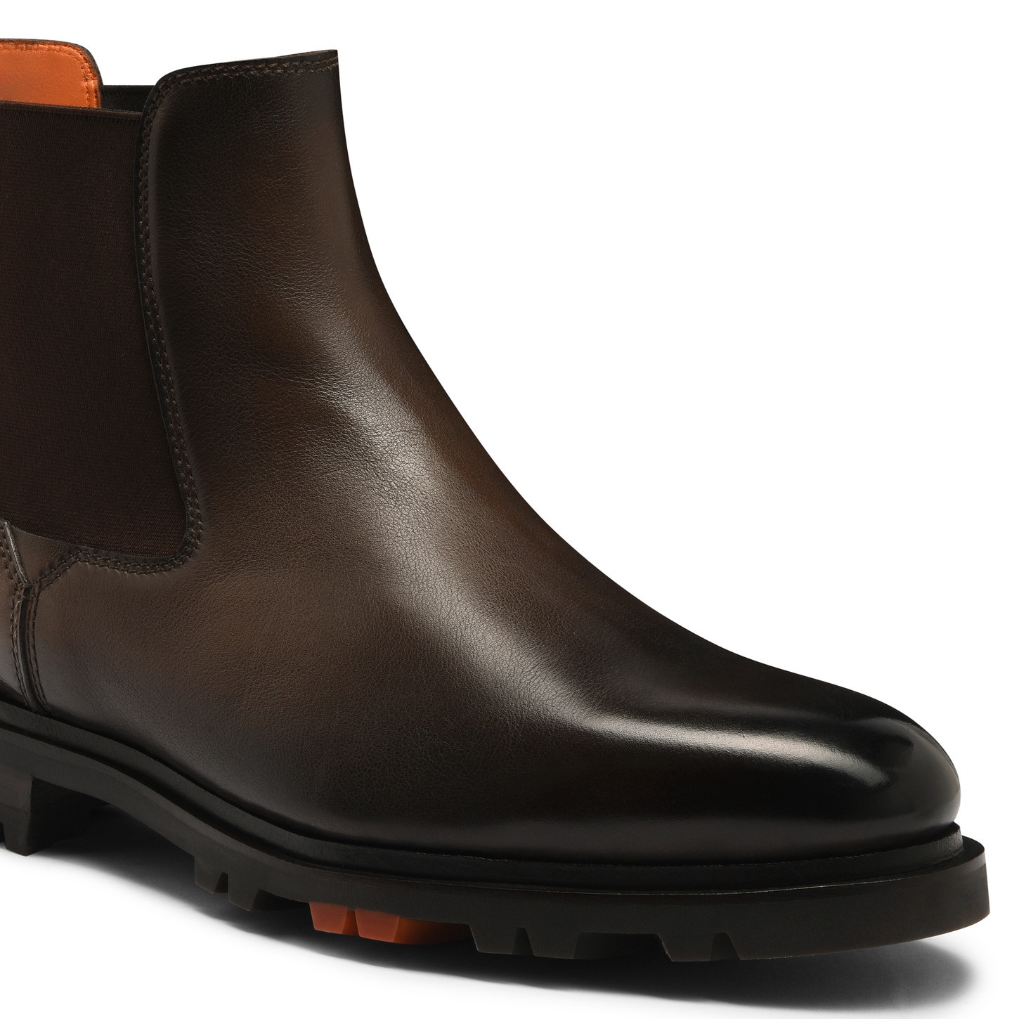 Men's dark brown leather Chelsea boot - 6