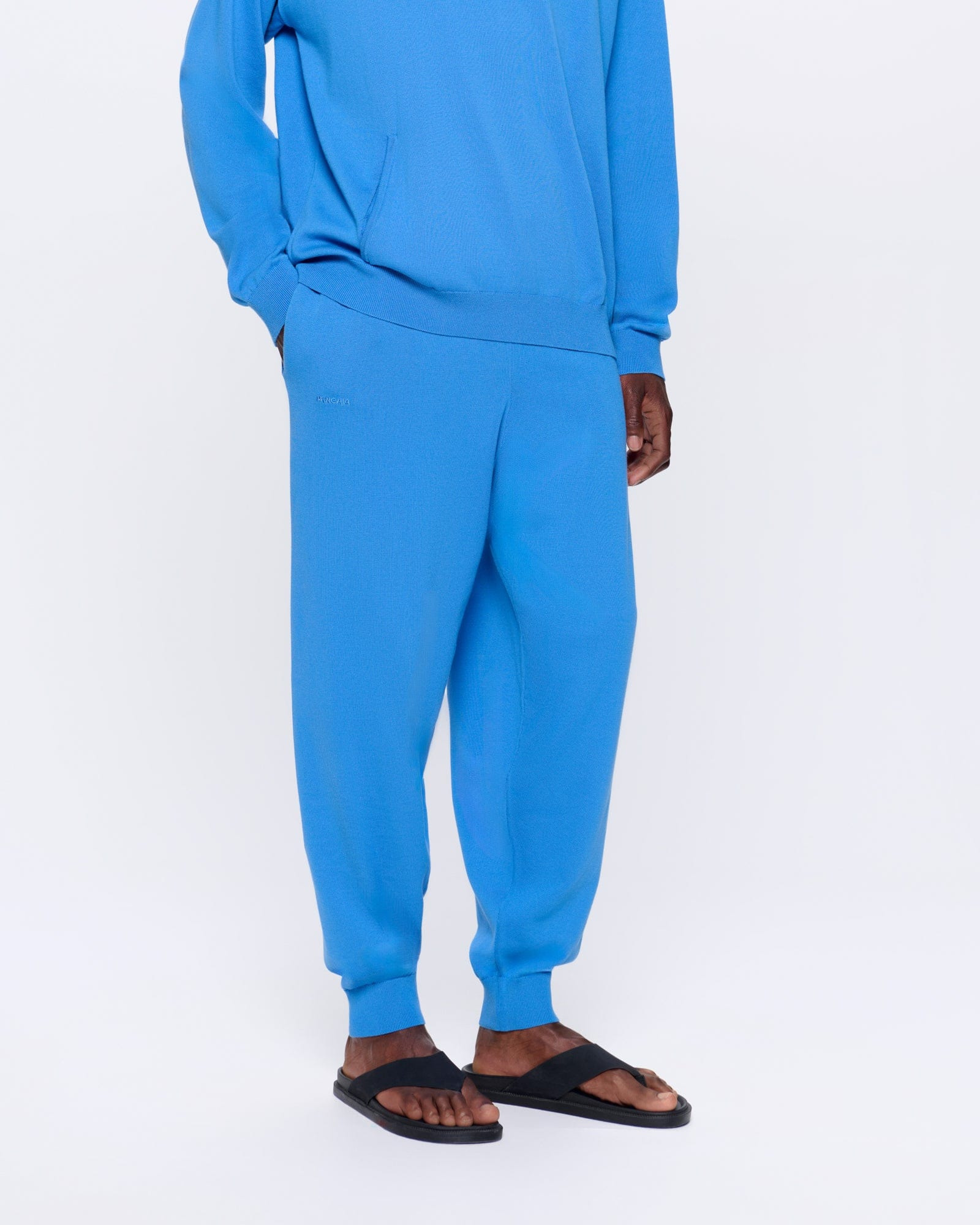 Mens DNA Knitted Track Pants - Geyser Blue - 3