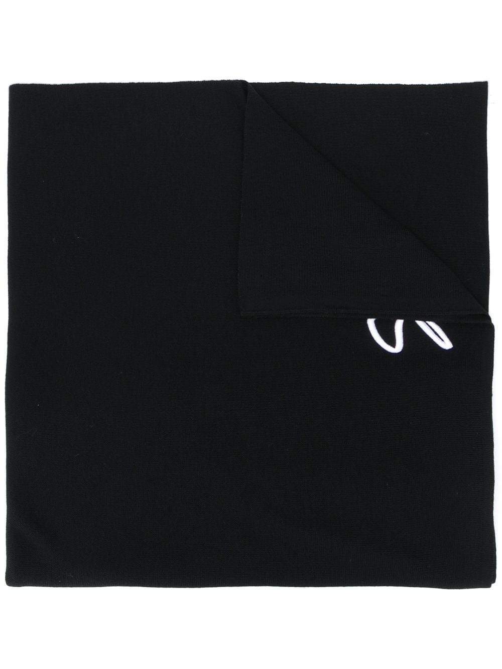 logo embroidered scarf - 1