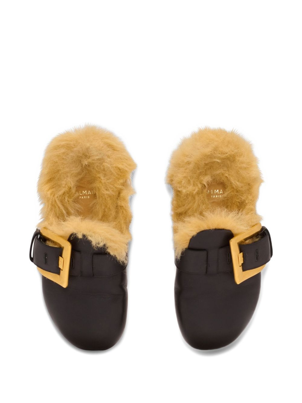 faux fur-lined mules - 4