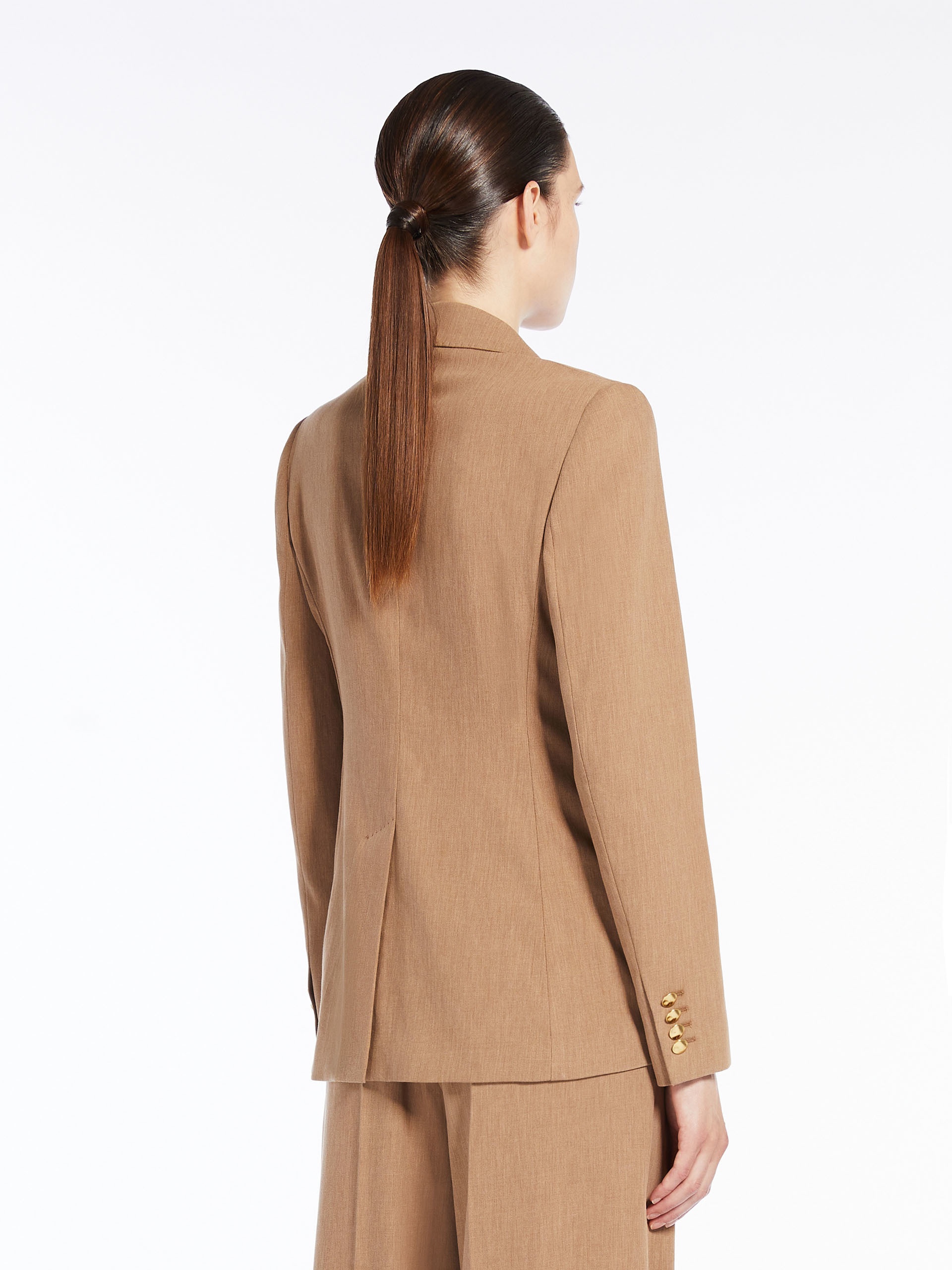 Max Mara ZENONE Double-breasted blazer in cotton crêpe