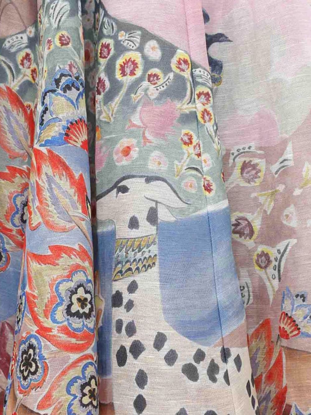 illustration-print pleated skirt - 4
