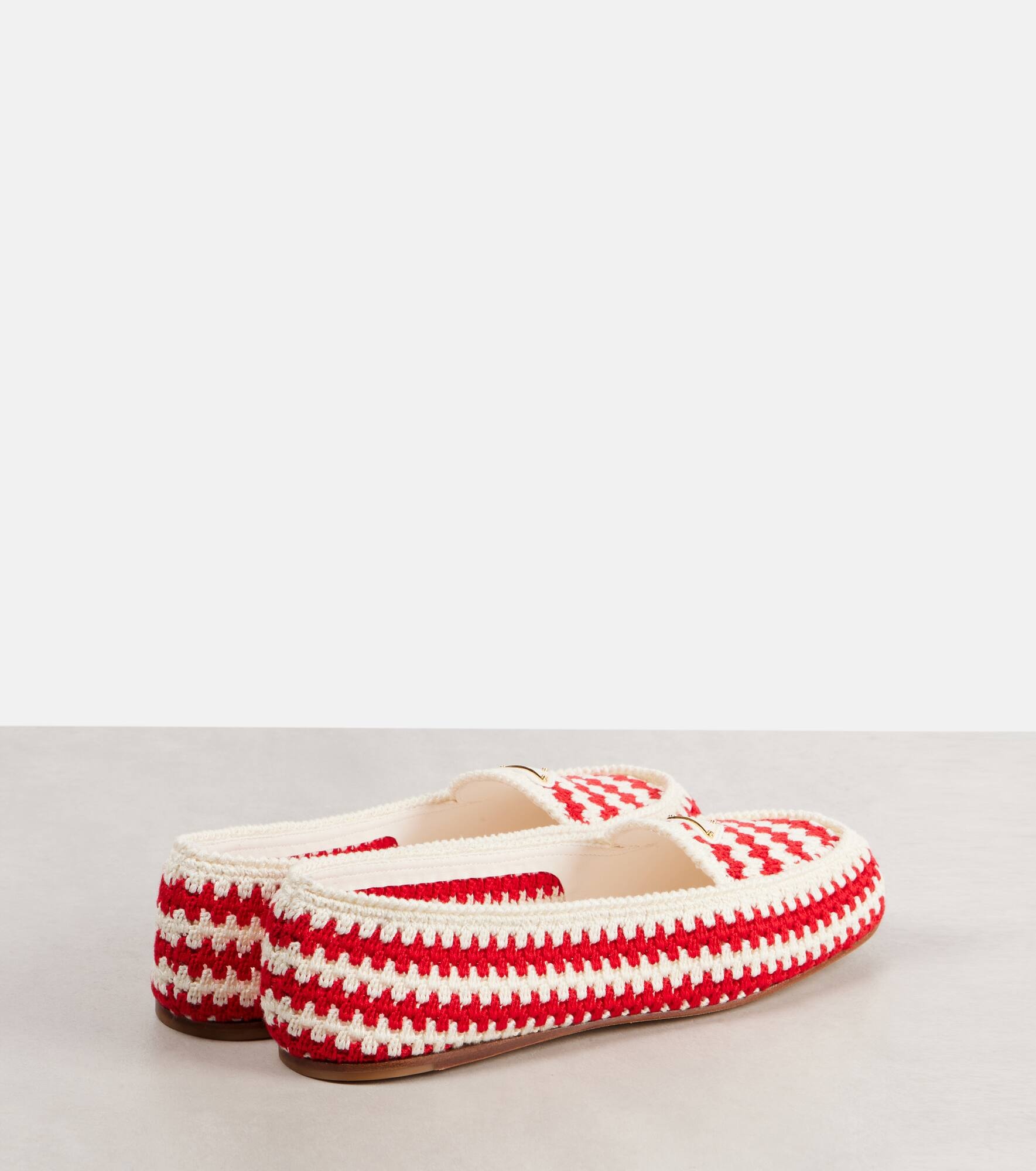 Striped crochet ballet flats - 2