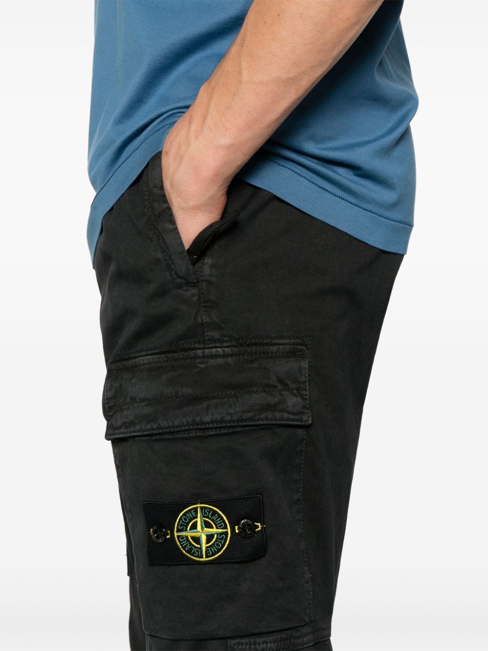 Logo cotton cargo trousers - 2