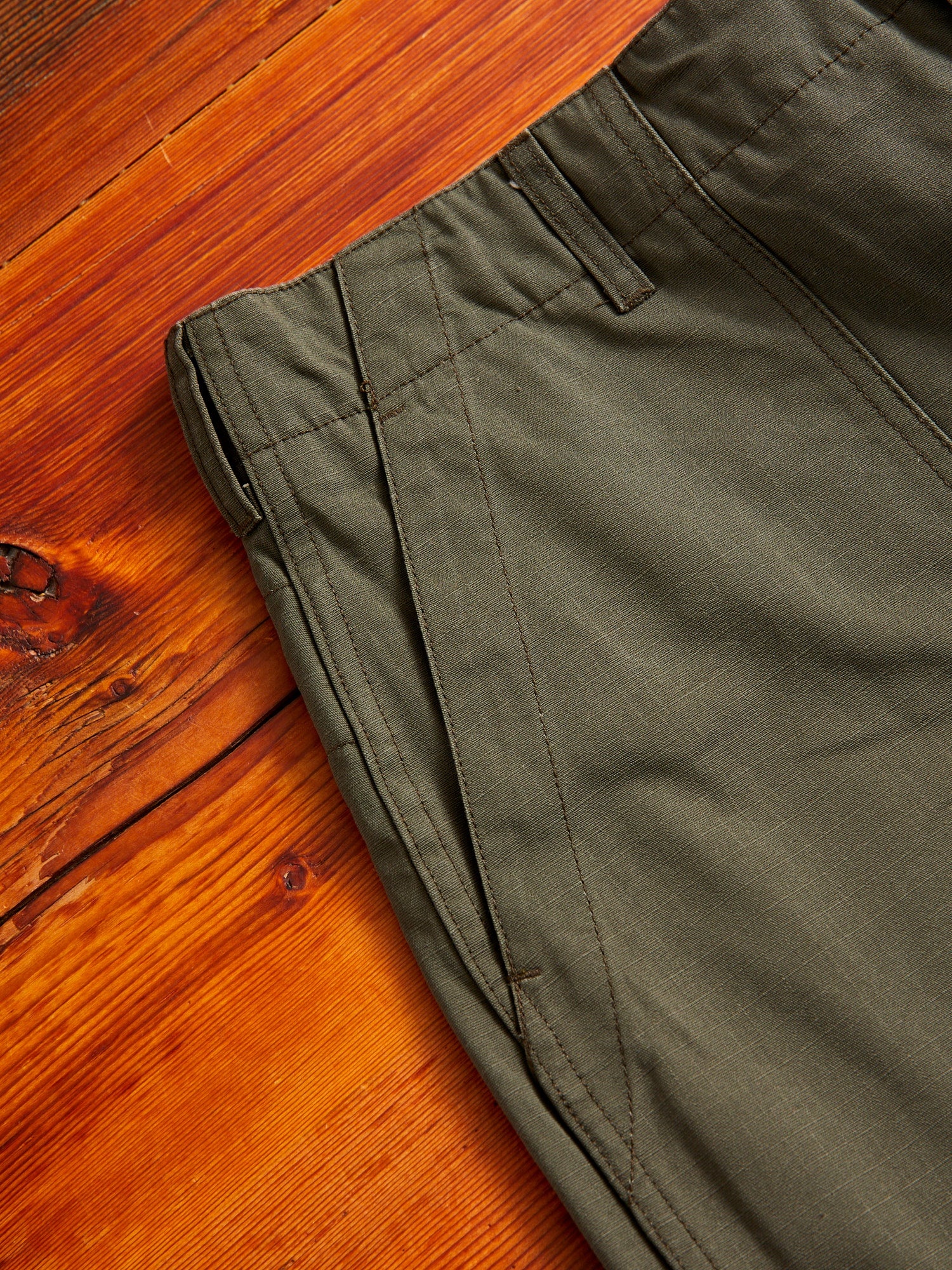 Fatigue Pants in Olive Heavyweight Cotton Ripstop - 4