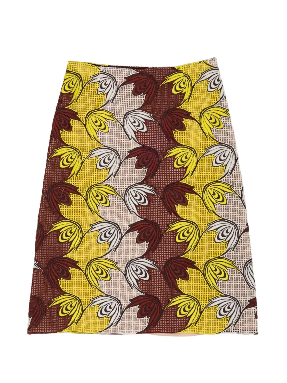 leaf-print skirt - 1