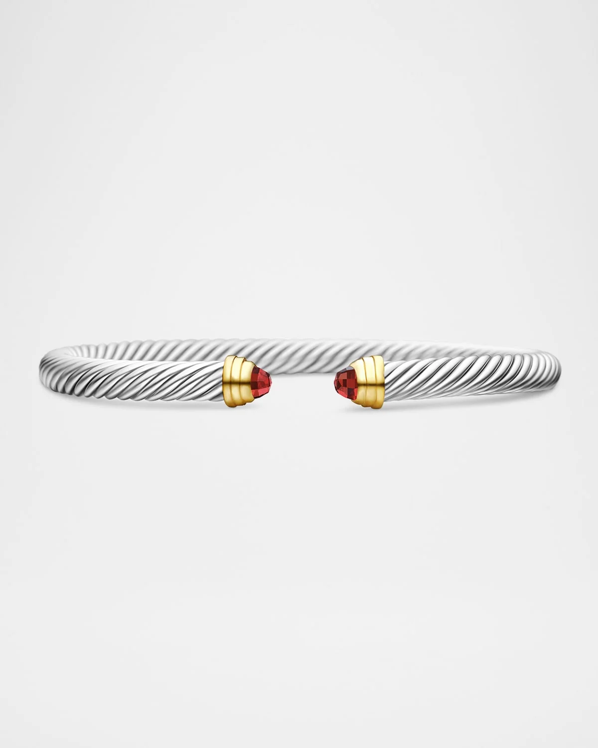 Cable Bracelet with Diamonds in Silver, 5mm - 1
