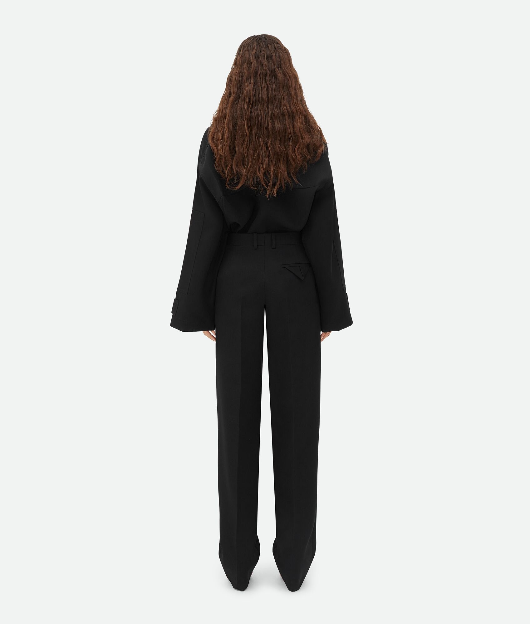 Pleated Wool Twill Trousers - 3