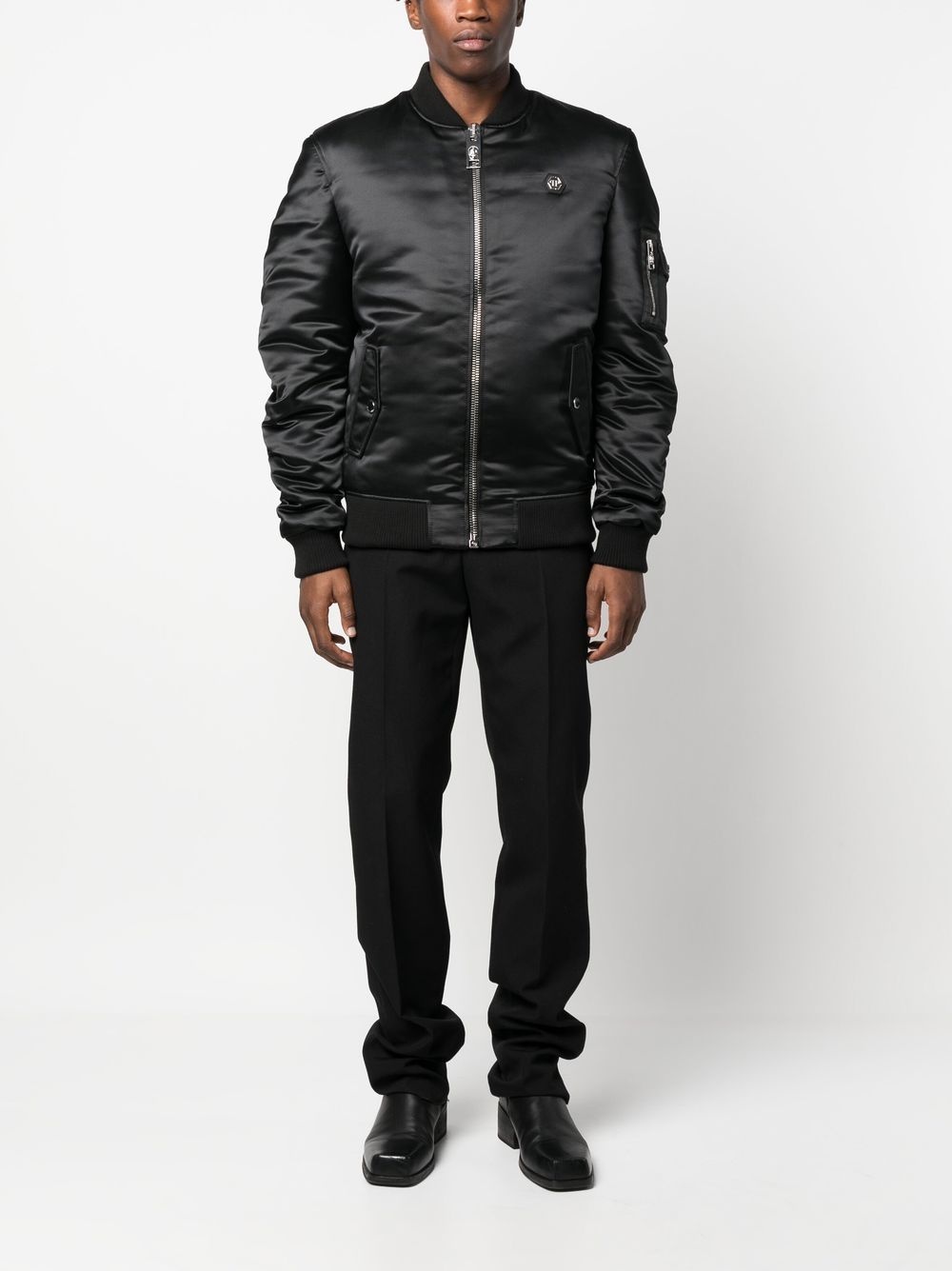 Skull Bones padded bomber jacket - 3