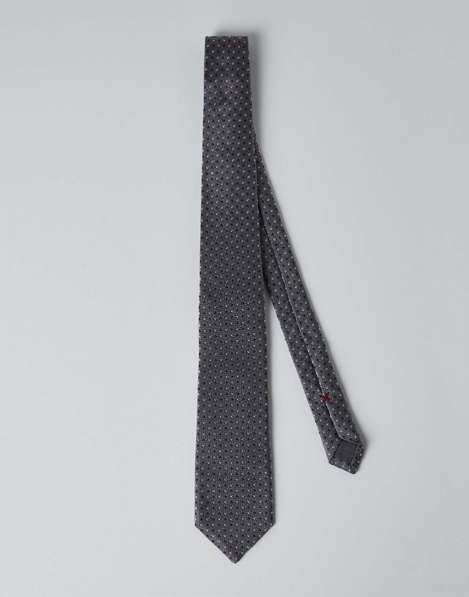 Spotted silk tie - 1
