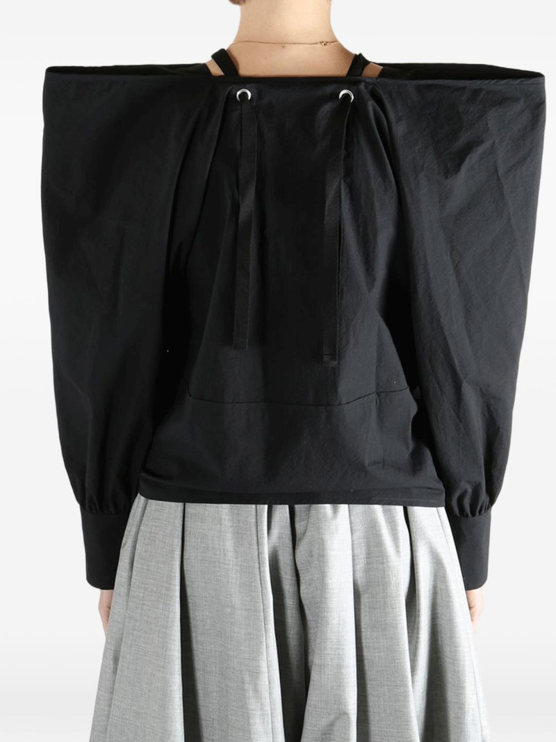 flower-embroidered collar shirt 5