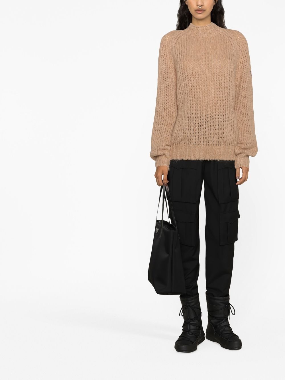 open-knit wool jumper - 2