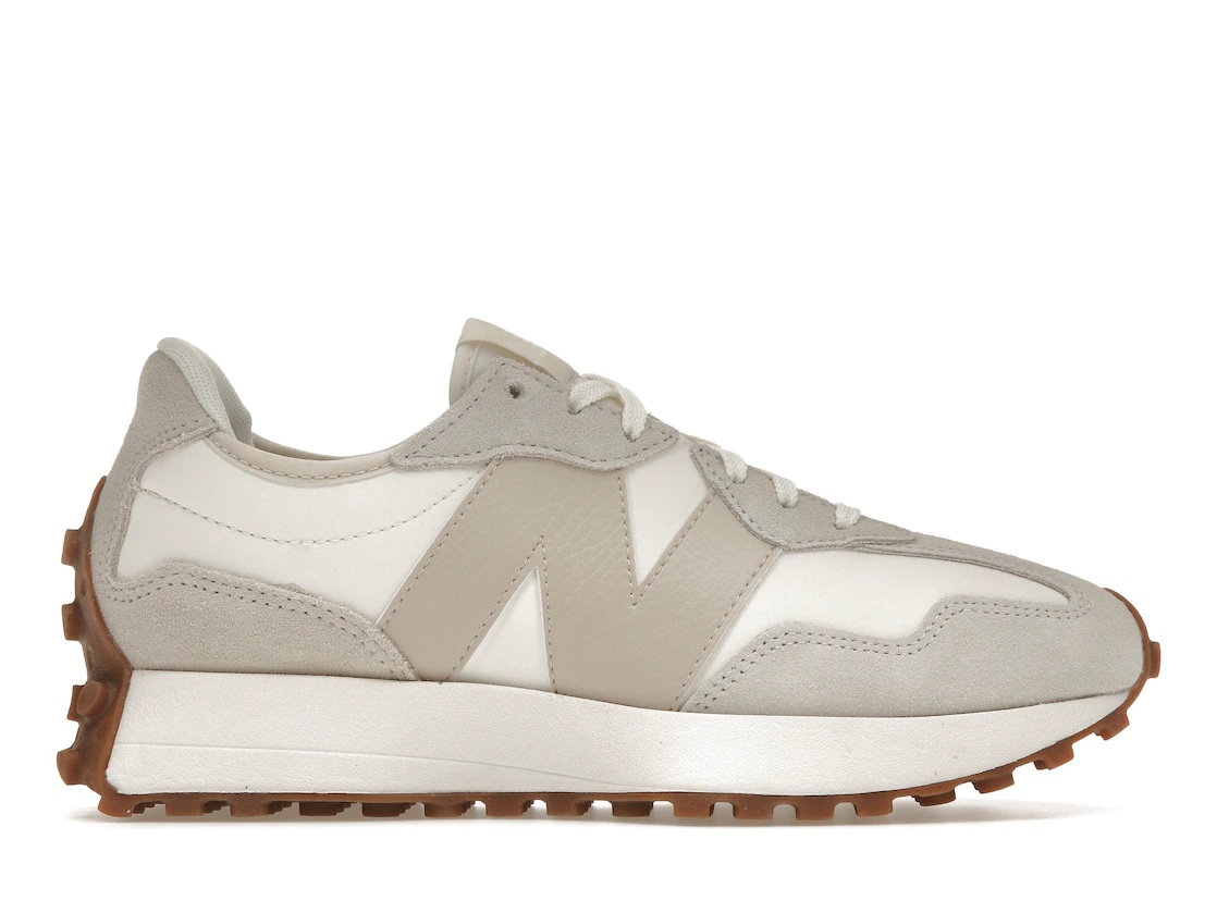 New Balance 327 Beige White Gum Pink (W) - 1