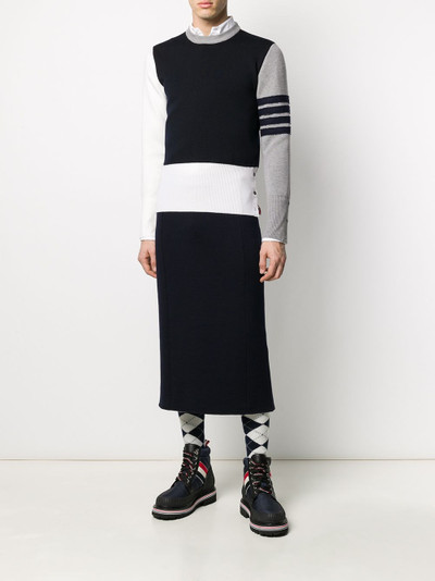 Thom Browne 4-Bar Fun Mix Shetland wool jumper outlook