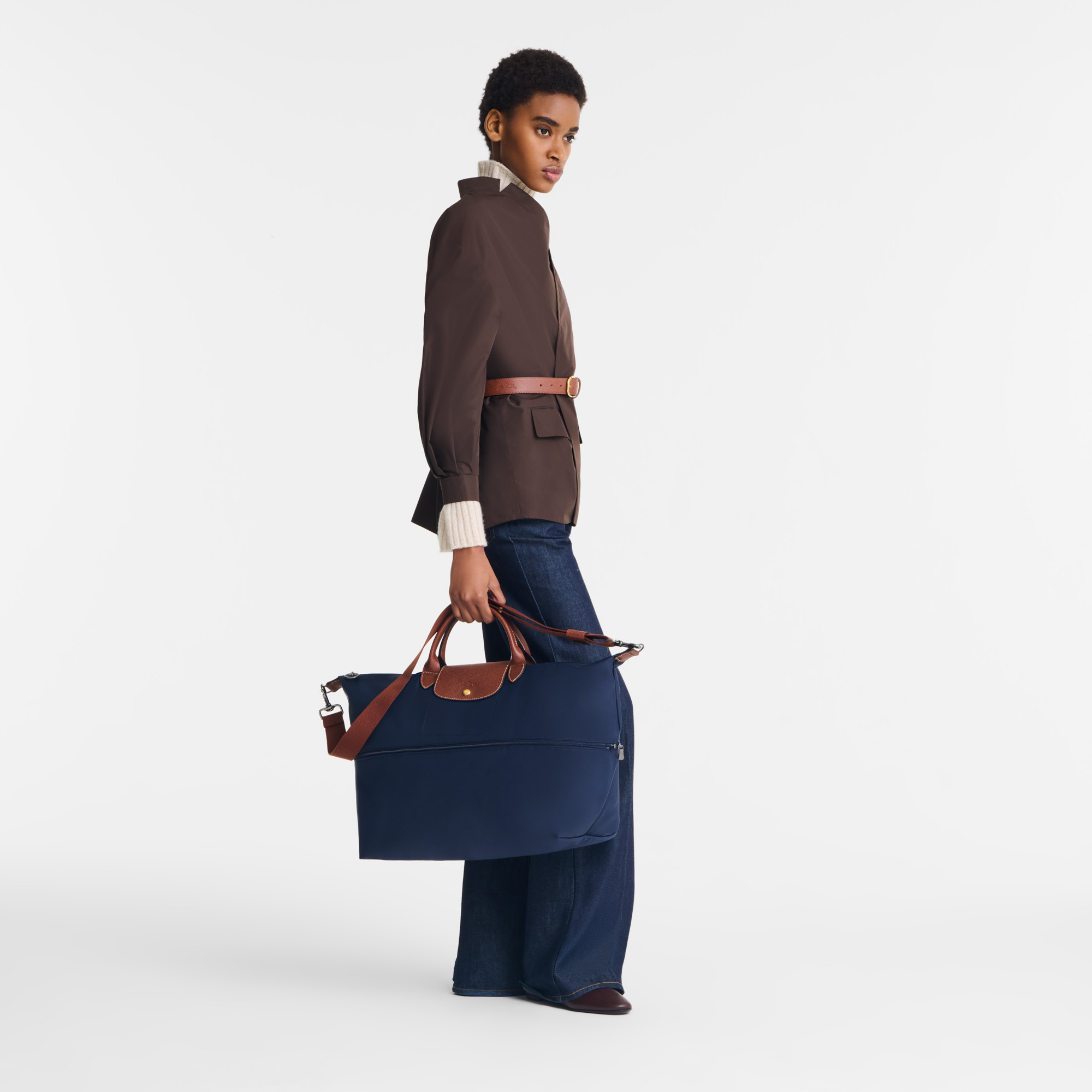Le Pliage Original Travel bag expandable Navy - Recycled canvas - 8