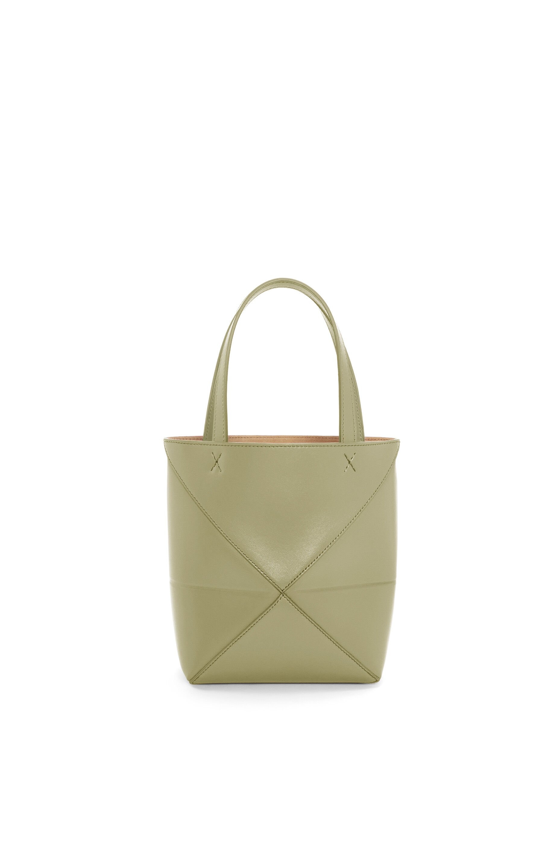 Mini Puzzle Fold tote in shiny calfskin - 7