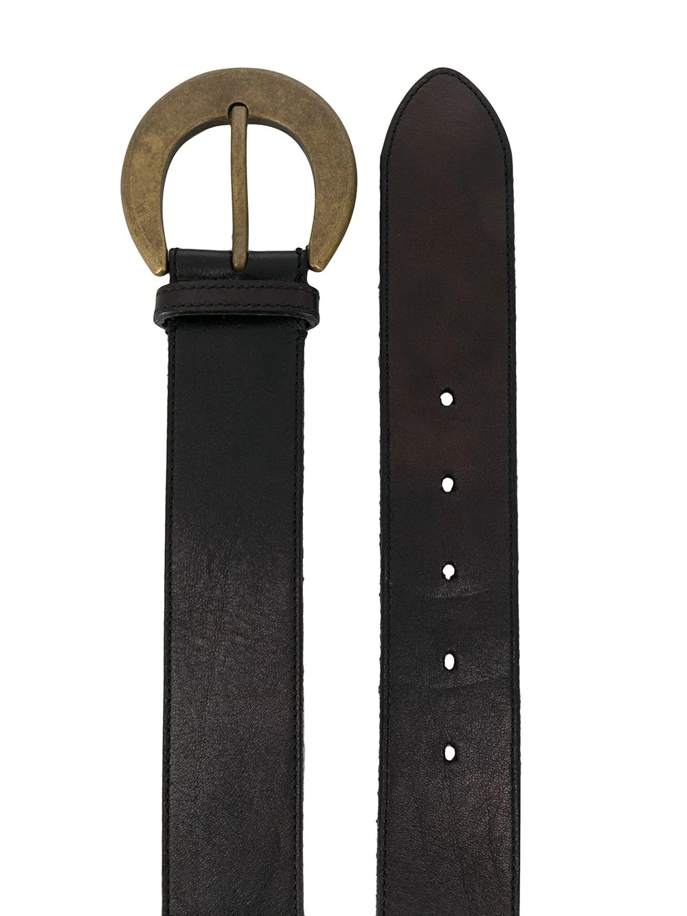 antique-effect buckle belt - 2