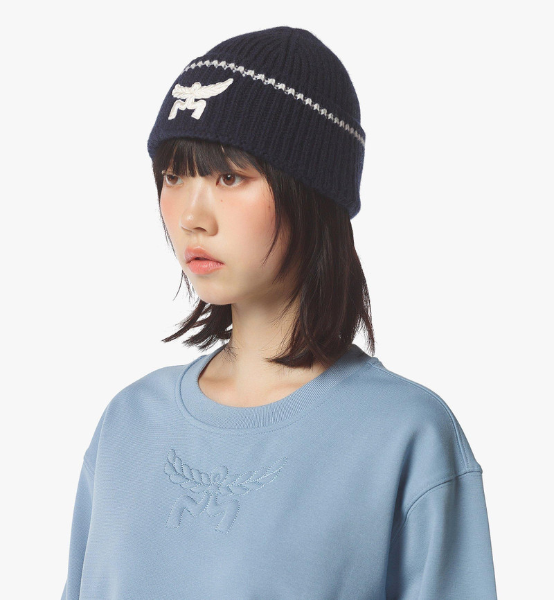 Logo Beanie in Wool and Recycled Cashmere 6