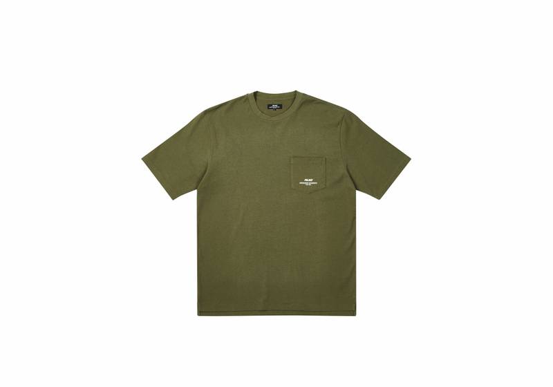 PALACE ENGINEERED GARMENTS HEAVYWEIGHT T-SHIRT OLIVE - 1