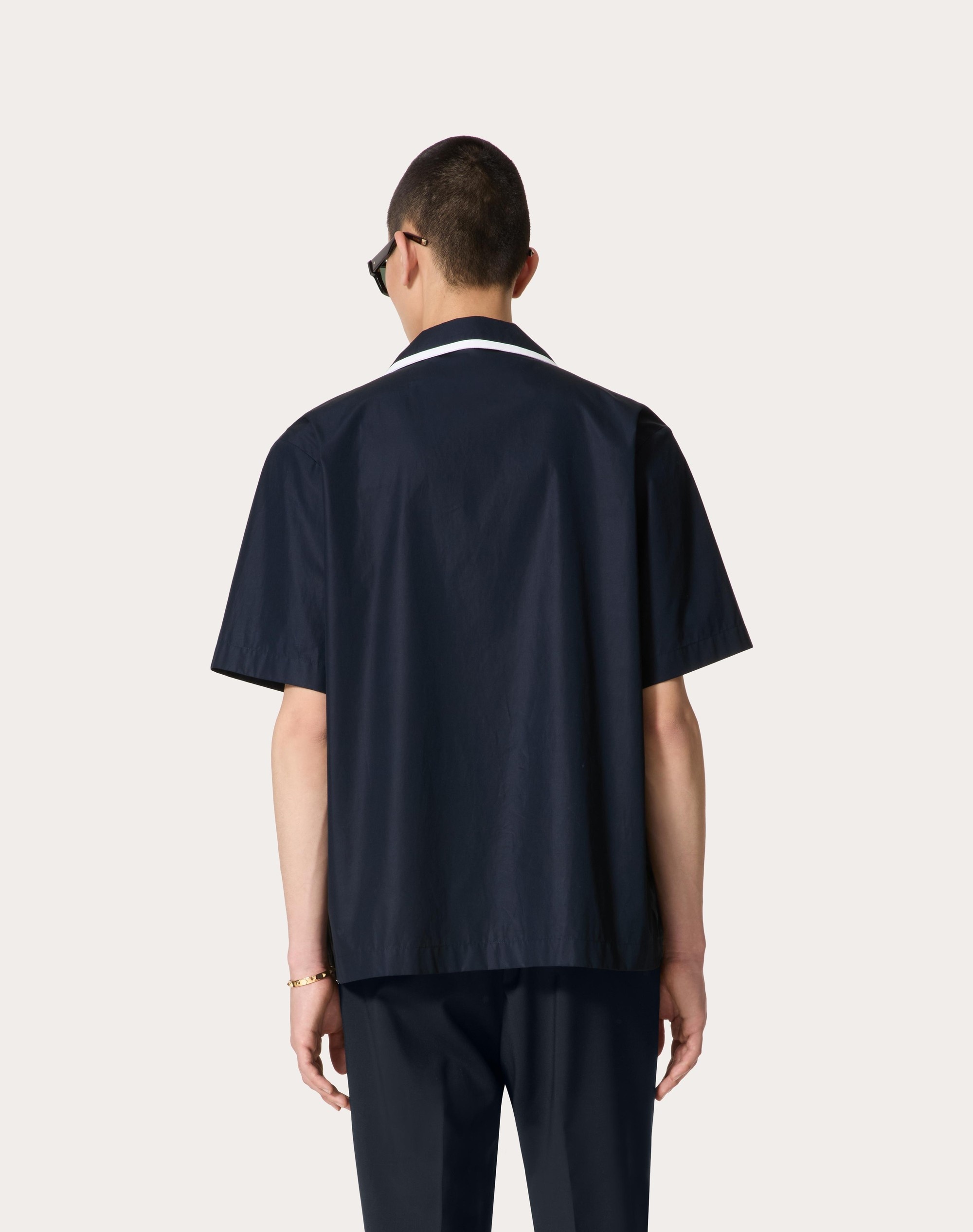 【関税&送料込】Valentino Garavani Muslin Bowling Shirt Bowling Shirt In Cotton Muslin With Voyage Imaginaire Print