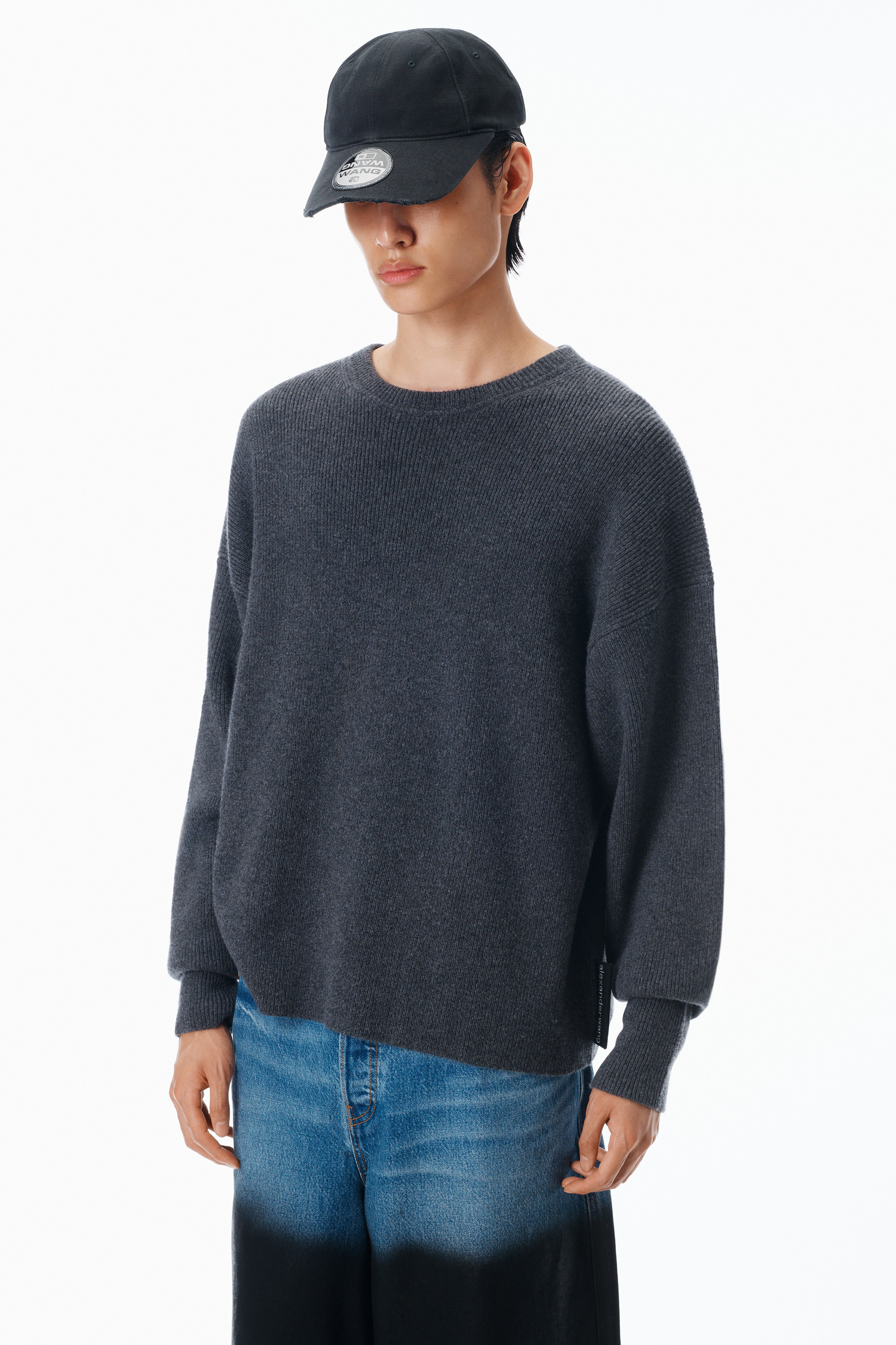 Crewneck Pullover in Stretch Wool Cotton - 3