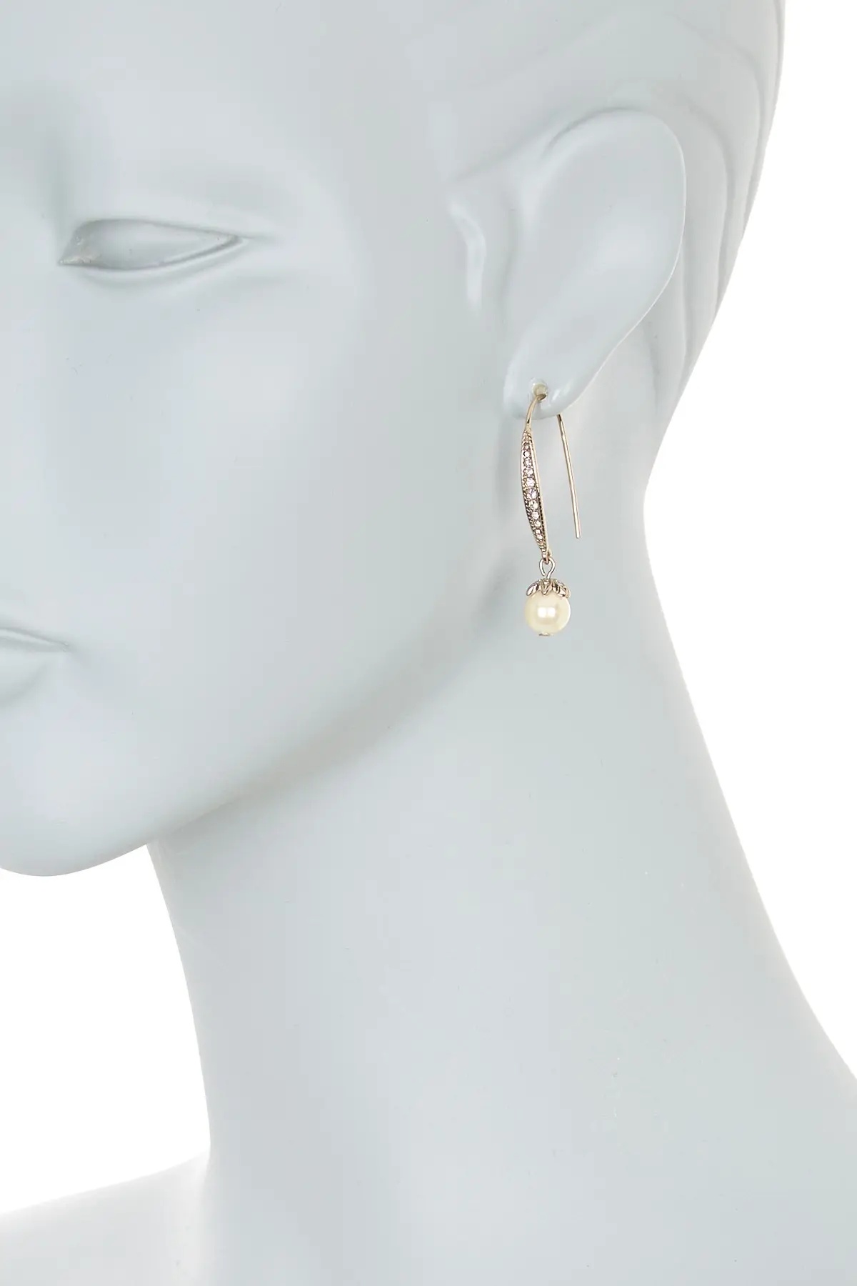 Pave Crystal Linear Drop Earrings - 2