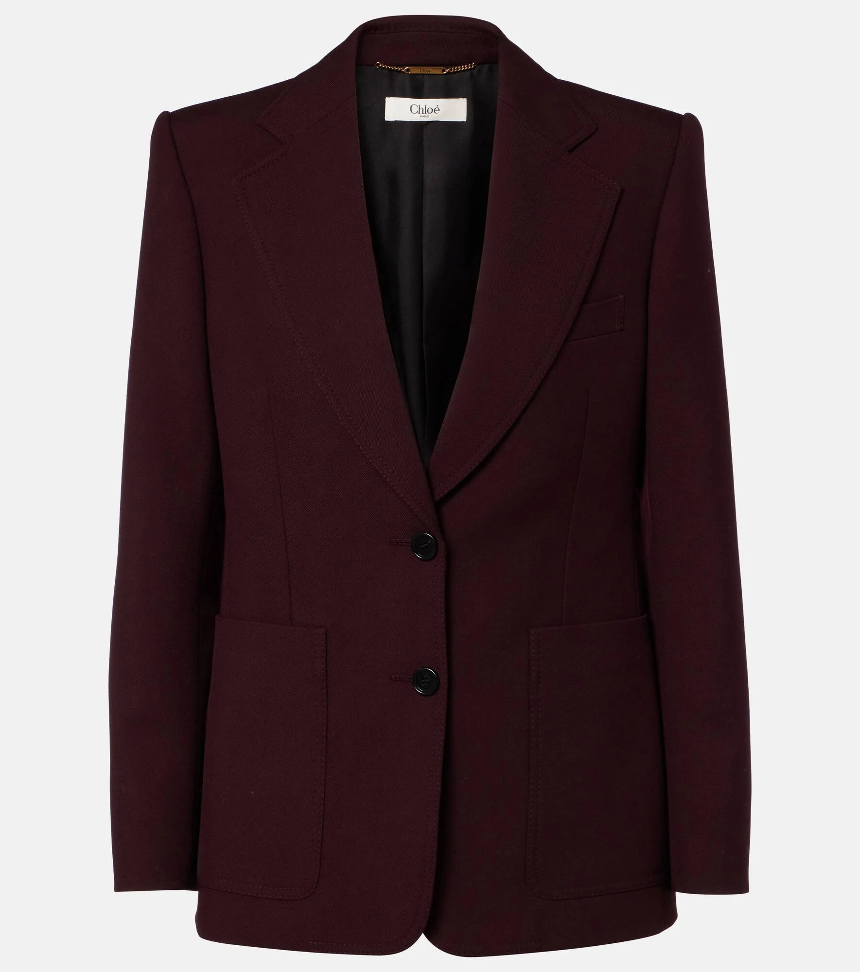 Wool gabardine blazer - 1