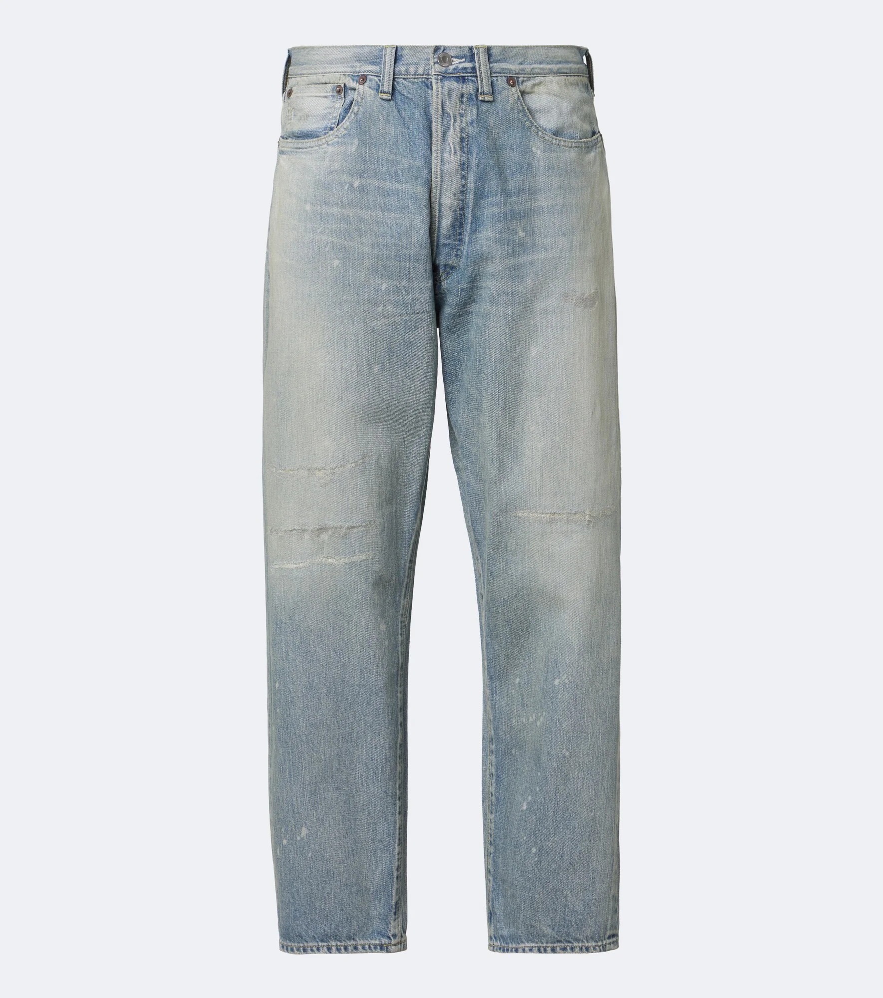 No. 37 distressed straight jeans - 1