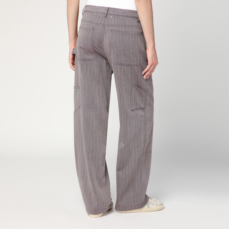 Golden Goose Light Brown Pants In Chevron Wool Blend Women - 2