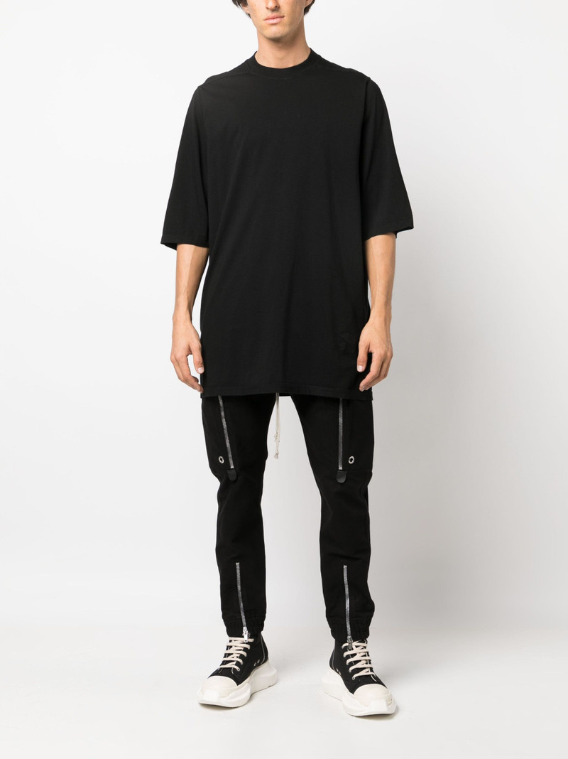 Rick Owens DRKSHDW Black Strap Detailed Cotton T-Shirt outlook