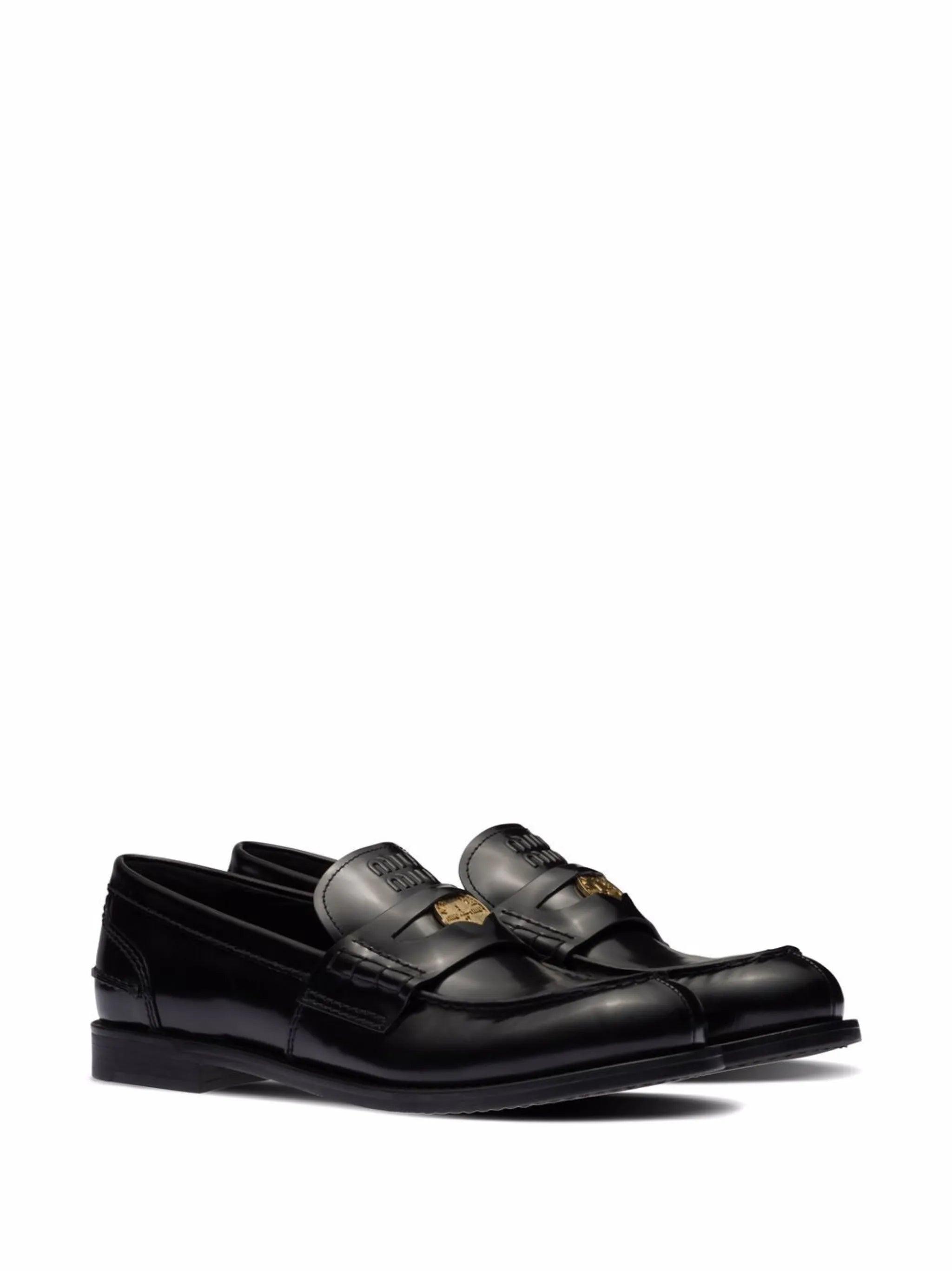 leather penny loafers - 2