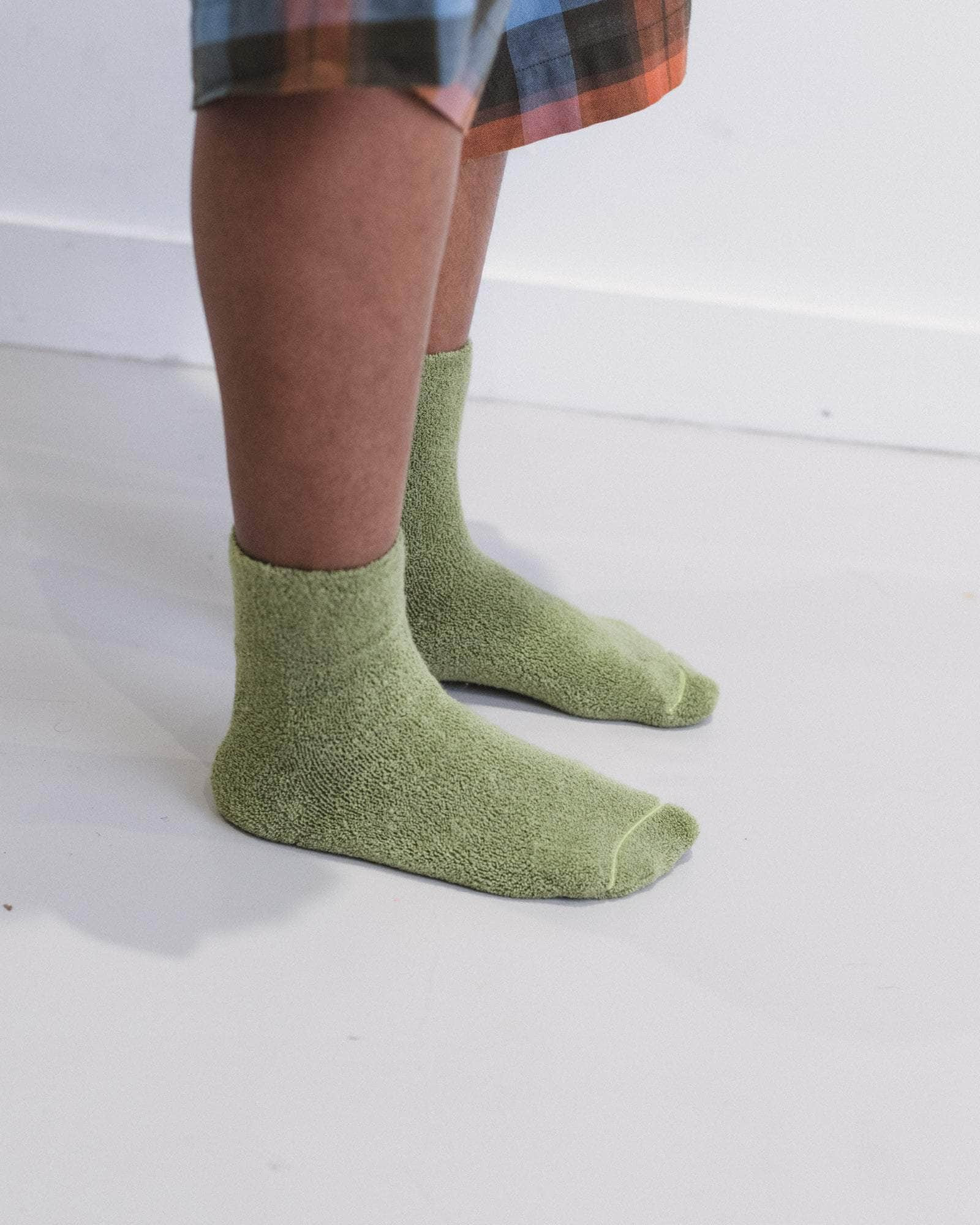 Buckle Overankle Socks - Textured Organic Cotton - 2